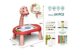 Drawing Art Projector Board for Kids 34 Pcs&comma; Dino Pink for Toddlers &plus;3 Age Mundo Toys