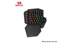 Redragon K585 hot-swappable one-handed RGB mechanical keyboard programming chicken game e-sports dedicated notebook desktop&comma; black K585 wired version with red axis &lpar;does not support throne&rpar;