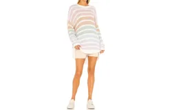 Show Me Your Mumu Flurry Sweater In Powder Stripe