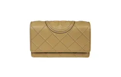 Tory Burch Hb Fleming Soft Chain Wallet Pebblestone OS