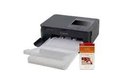 Canon SELPHY CP1500 Compact Photo Printer &lpar;Black&rpar; &plus; Canon RP-108 High-Capacity Color Ink and Paper Set for SELPHY CP1000 CP1200 CP1300 CP910 CP820 Printers