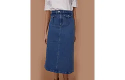 Le Jean Stardust Skirt In Marina