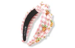 Brianna Cannon Gingham Carrot Headband &lpar;Adult&rpar; In Pink