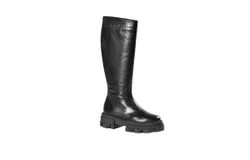 Ateliers Women Blaze Leather Combat Boot In Black