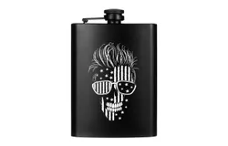Flask flagon with Funnel Leather Stainless Steel Flask 8oz Leak proof Hip Flask for Liquor Whiskey Vodka Alcohol Gift for Men