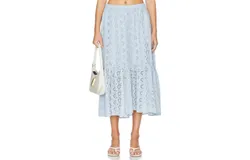 Velvet By Graham & Spencer Amelia Long Skirt In Island