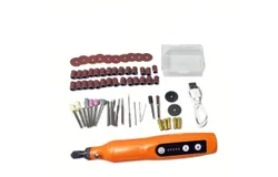 HARDELL Mini Cordless Rotary Tool Kit&comma;5-Speed and USB Charging with 63 Accessories&comma;orange