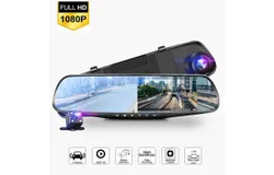 Rearview mirror dashcam Dual lens 4&period;19 "car monitor 1080P front and rear dual recording recorder