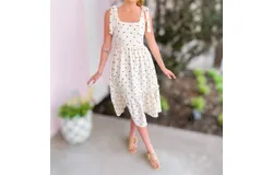 Lovelo Strawberry Midi Dress In White