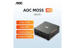 AOC Mini PC MOSS M3 Mini Office Computer N95 8G&plus;256G DDR4 HDMI Dual Band WiFi 4 Core 4 Thread Processor GPU Pocket &mcy;&icy;&ncy;&icy; &pcy;&kcy; PC Windows 10-Black（New）
