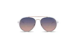 Velvet Eyewear Womens Aviator Sunglass Style Jesse in White - 100&percnt; UV Protection - Designed for Women - Designed in the USA