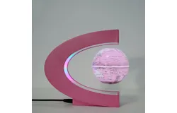 Magnetic Levitating Globe with LED Light&comma; Cool Tech Gift for Men Father Boys and Girls&comma; Floating Globes World Desk Gadget Decor in Office Home Display，pink