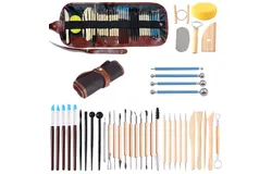 Pottery Sculpting Tools Set 40pcs Practical Ceramic Clay Carving Tools for Pottery Craft&sol; Dotting&sol; Carving&sol; Drawing&sol; Molding&sol; Modeling&sol; Shaping Gift for Kids Adults Art Crafts After School Classes