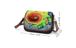 Hurricane Micheal Infrared Satellite Vintage Crossbody Bag for Women Medium Leather Hobo Bags Shoulder Bag Classic City Leather Satchels