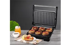 Steak maker&comma; stainless steel non-stick double sided heated sandwich maker &comma; indoor electric grill suitable for making breakfast kebabs&comma; grilled sausages&comma; burgers and panini breads