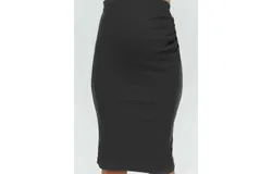 Maive & Bo Ribbed Maternity Skirt In Black