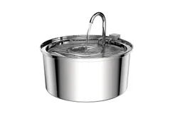 3&period;2L Pet water dispenser Stainless steel cat water feeder Automatic water cycle round water dispenser