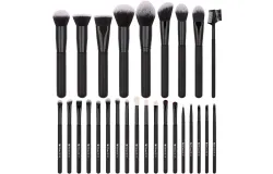 27 black make-up brushes