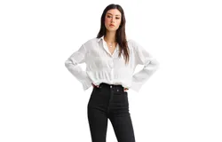 Belle & Bloom Women&apos;s Yoko Shirred Chiffon Blouse in Cream