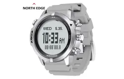 Aqua Professional Diving Computer Watch for Men Scuba Diving NDL 50M Dive Watch with Compass Altimeter Barometer Pedometer 100M Waterproof-white grey