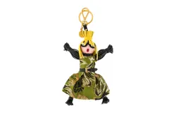Prada Trick Pelle Felce Green Dress Jasmine Doll Keyring Key Charm