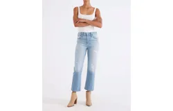 Etica Josie High Rise Crop Jean In Rip Current