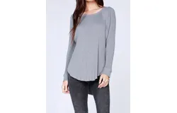 Bobi Raglan Tee In Overcast