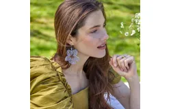 Mignonne Gavigan Ruby Floral Earring In Blue