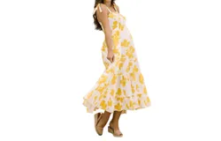 Maive & Bo Isla Tiered Maxi Dress In Yellow