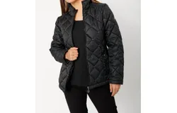 Dolcezza Quilted Winter Puffer Jacket In Black