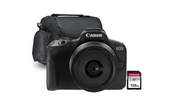 Canon EOS R50 Mirrorless Camera &lpar;Black&rpar; &plus; Canon RF-S 18-45mm f&sol;4&period;5-6&period;3 IS STM Lens &plus; BePro BC-2 Case &lpar;Medium&rpar; &plus; Transcend SDXC 128GB UHS -I U3 300s V30 Class 10 95MB&sol;s