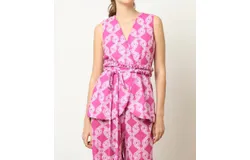 Kleid Sleeveless Blazer In Knots Magenta