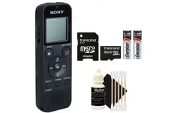 Sony ICD-PX370 Digital Voice Recorder &plus; 32GB MicroSD Card &plus; 3pc Cleaning Kit