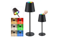 Lámpara de Mesa Led Escritorio Recargable Ajustable Moderna  negra Lámpara de Mesa Led Escritorio Recargable Ajustable Moderna Decorativas Luz De Noche Para Comedor Escritorio Y Dormitorio