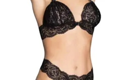 Bracli Ebony Bego&apos;s Lace And Pearl Bra In Black