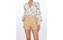 Generation Love Maxwell Chain Blouse In White Gold Chain