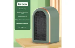 PTC Desktop Heater Whole House Heater 1200W Small for home use One button switch Two temperature levels to choose from-green
