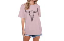 Zutter Longhorn Graphic Tee Top In Purple