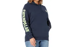 Caterpillar Women&apos;s Trademark Banner Pullover Hoodie Sweater In Eclipse&sol;marine