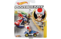 Hot Wheels GBG30 Mario Kart 1&colon;64 Die-Cast Toad with Sneeker Vehicle