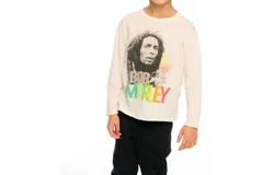 Chaser Bob Marley Rasta Longsleeve Top In Salt