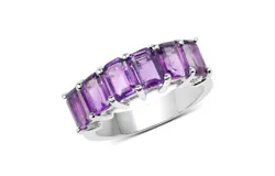 3&period;30 Ct Genuine Amethyst &period;925 Sterling Silver Ring For Women