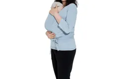 Liv Maternity Long-Sleeve Babywearing Top In Powder Blue