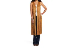Ariat Magdalena Suede Vest In Tan