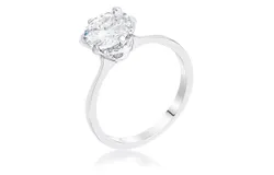 2Ct Round Cut Scallop Solitaire Engagement Ring