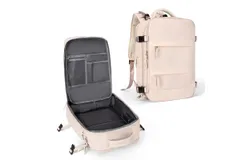 Travel Laptop Backpack&comma; Business Bag Fit 16 inch Laptop for Men Women &lpar;Beige&rpar;