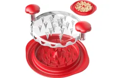 Chicken Shredder 10&period;8 inch&comma; Large Chicken Breast Shredder Tool Twist&comma; Visible Meat Shredder Machine with Widened Anti Slip Mat Fix&comma; Suitable for Pork&comma; Beef&comma; Dishwasher &lpar;Red&rpar;