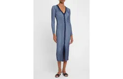 Staud Women&apos;s Shoko Sweater&comma; Navy&sol;Clear Blue