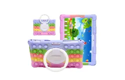 10 inch 2&plus;16GB Puzzle Kids Tablet with Protective Silicone Sleeve 360 Degree Rotating Carrying Handle Stand&comma; Kids Tablet PC wifi Android Tablet PC Learning Tablet PC
