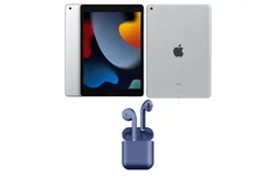 New Apple iPad 9th Gen 10&period;2" 64GB Silver Bundle